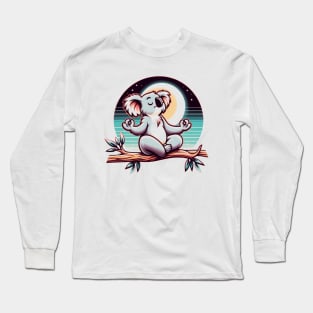 Meditating Koala Long Sleeve T-Shirt